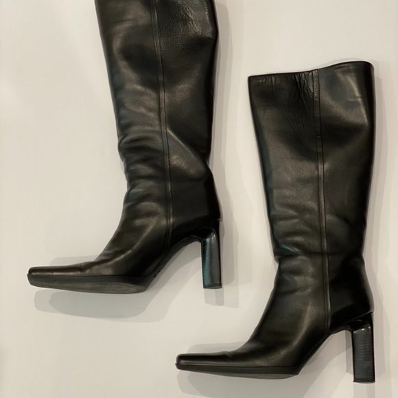 Prada Shoes - Prada soft black leather pull on boot - square 39
